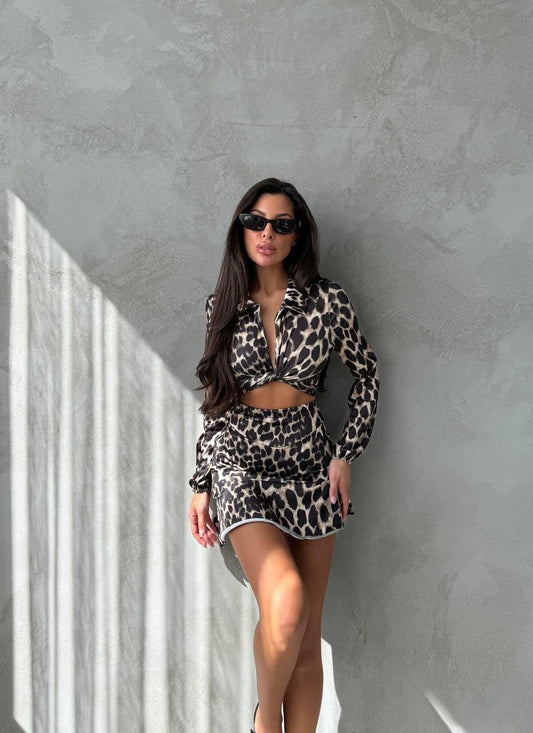 Leopard 2 pieces summer set